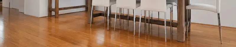Professionally installed and refinished bamboo flooring in a residential home, showcasing smooth finish and natural wood tones in Glendale, AZ